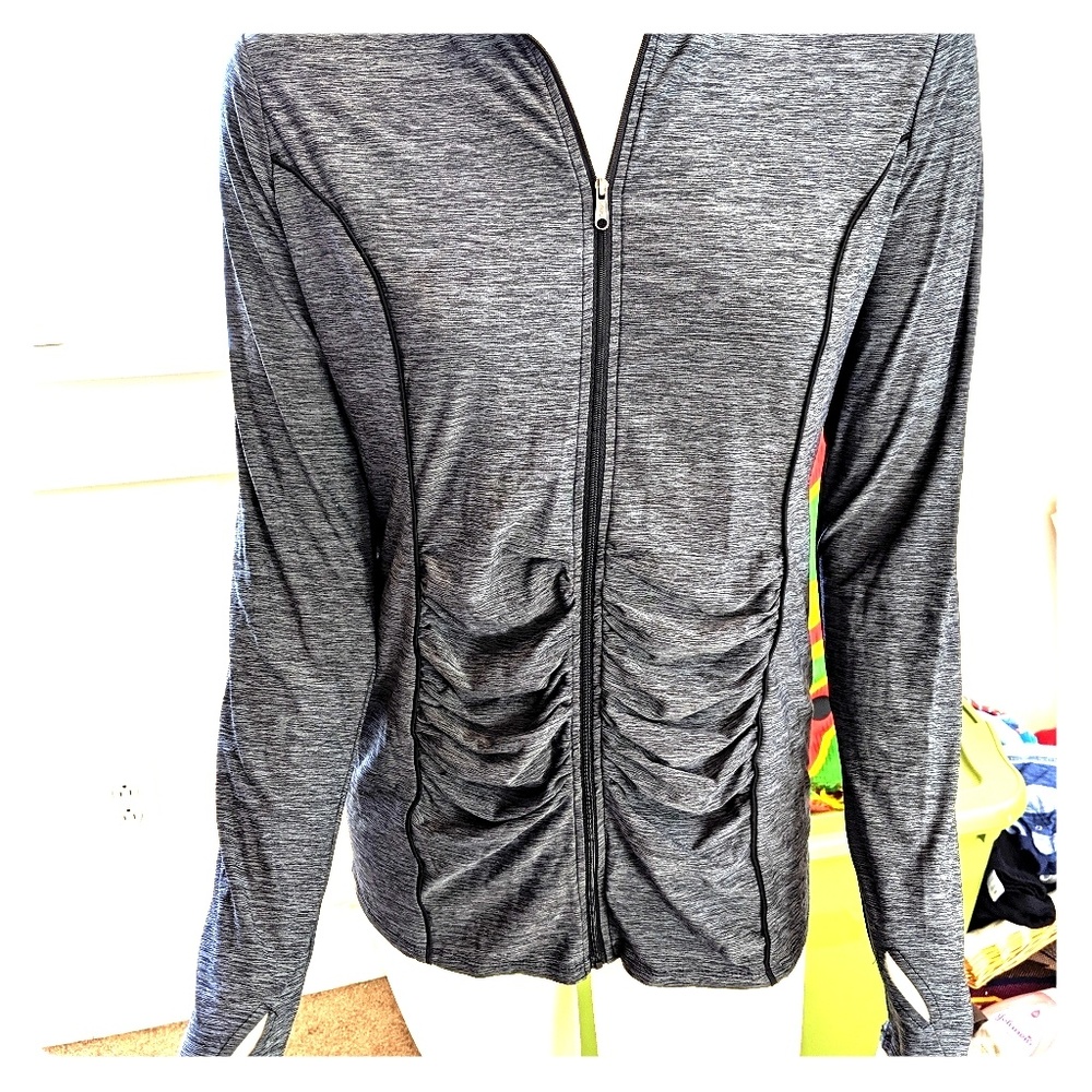 Maternity athletic zip up